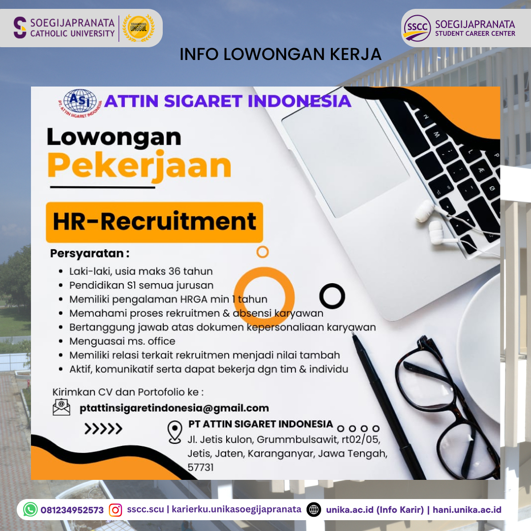 Loker Oktober 2024 – PT Attin Sigaret Indonesia || HR Recruitment