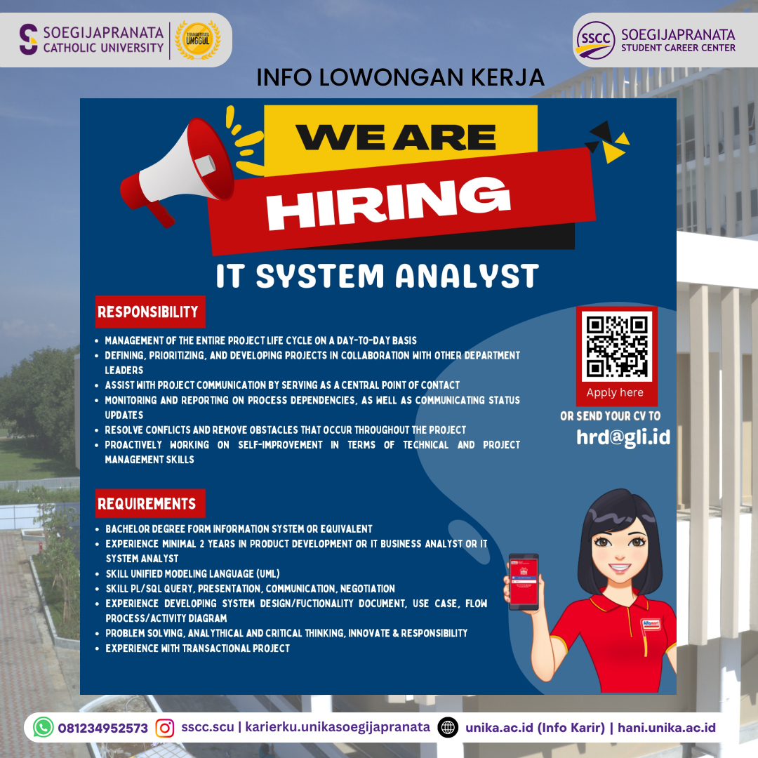 Loker Oktober 2024 – PT GLI || IT System Analyst