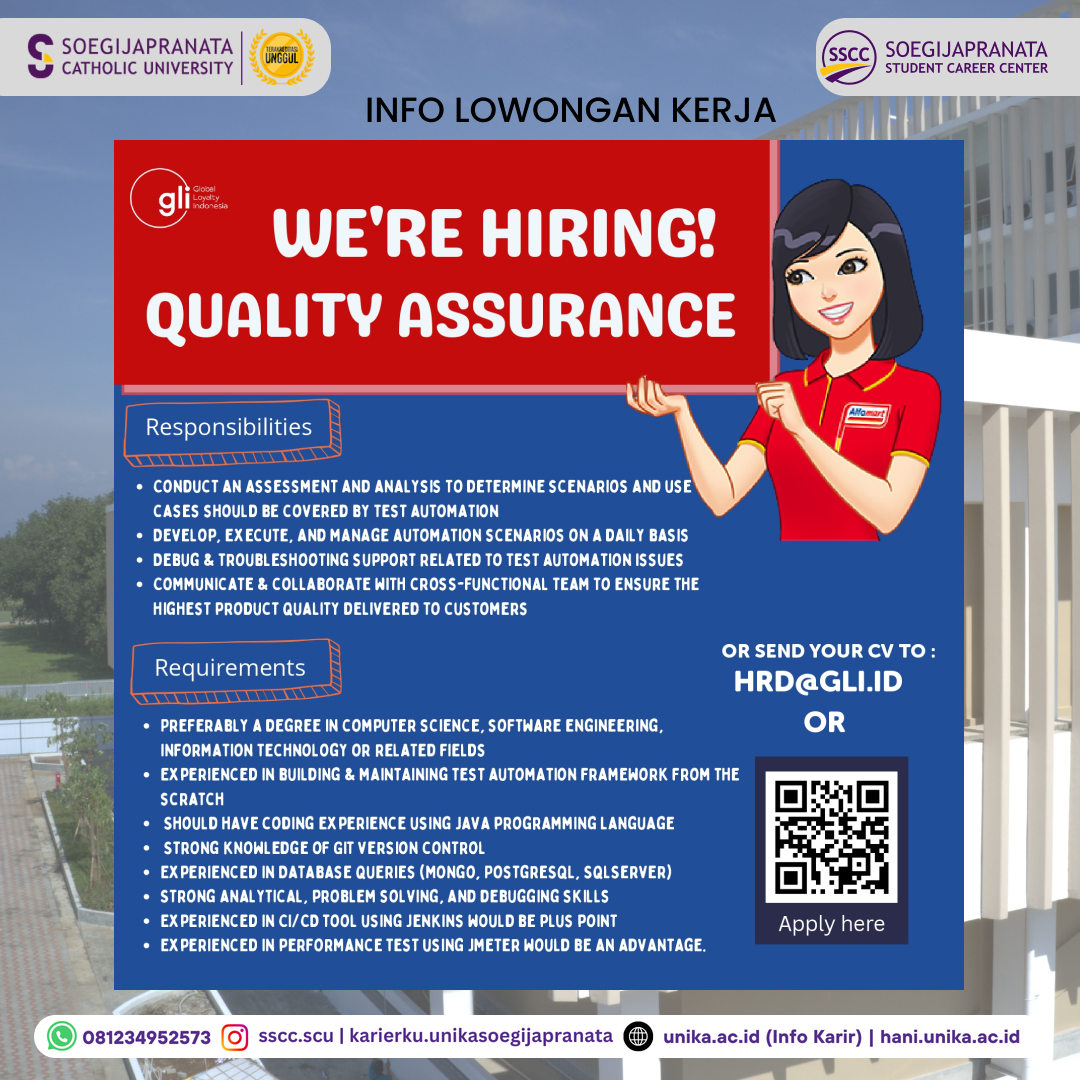 Loker Oktober 2024 – PT GLI || Quality Assurance