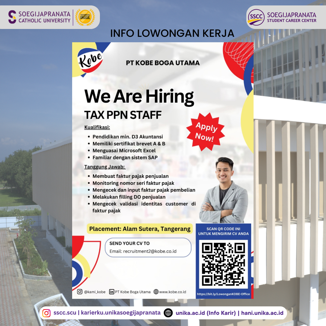 Loker Oktober 2024 – PT Kobe Boga Utama || Tax PPN Staff