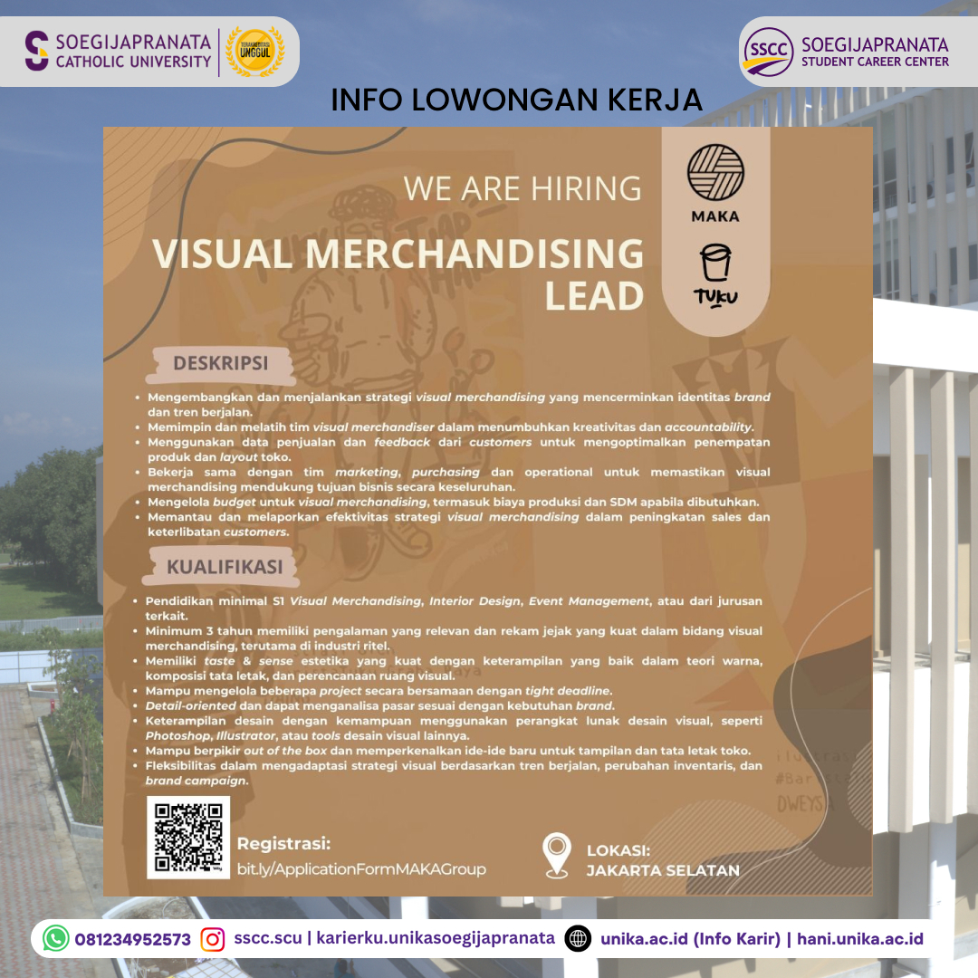 Loker Oktober 2024 – PT MAKA || Virtual Merchandising Lead