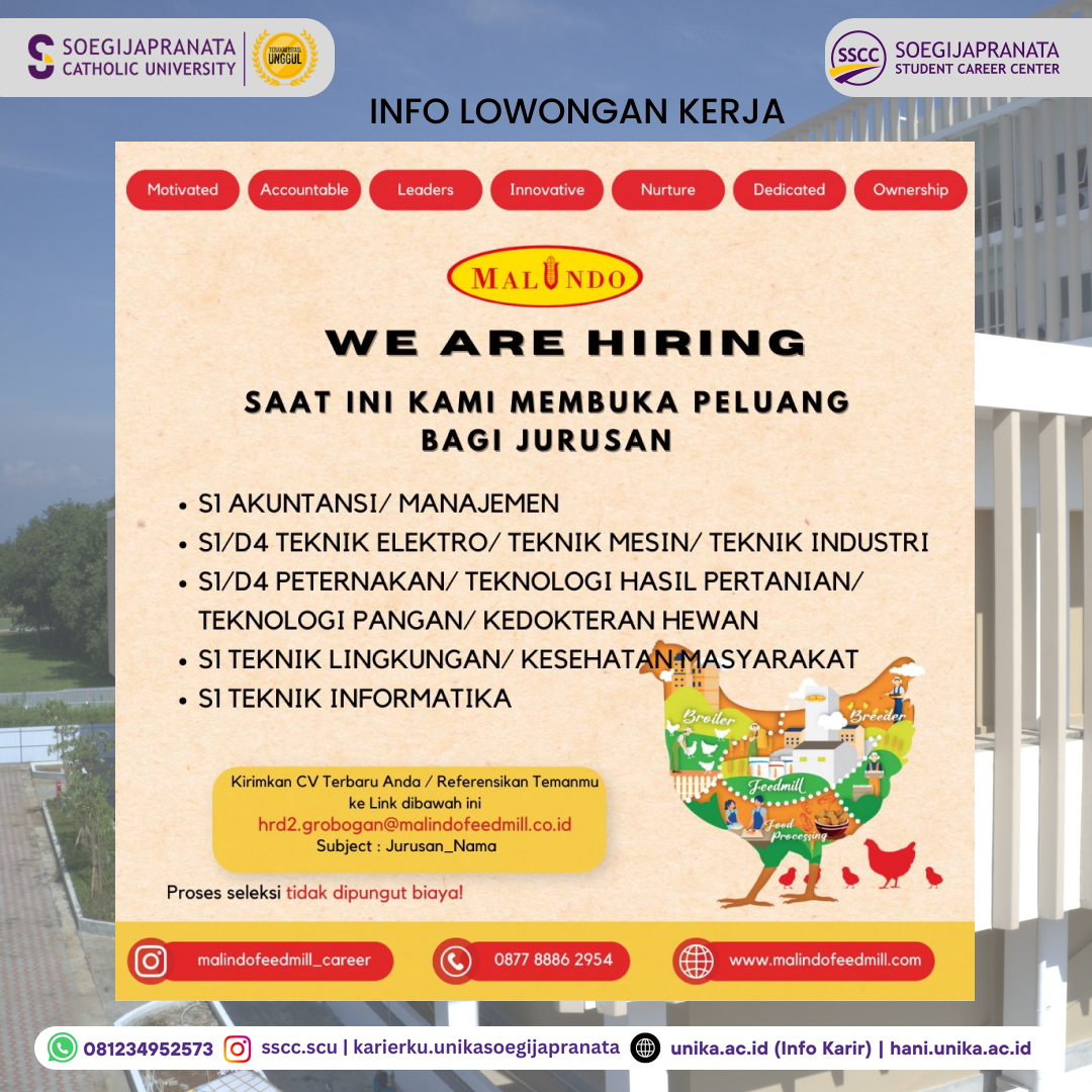 Loker Oktober 2024 – Malindo Group || Job Vacancy