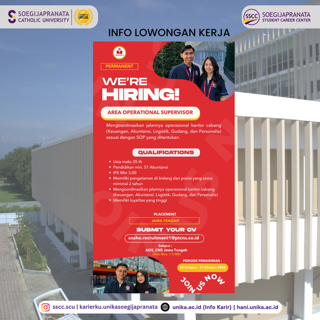 Loker Oktober 2024 – PT Mayora Indah Tbk || Area Operational SPV Jateng