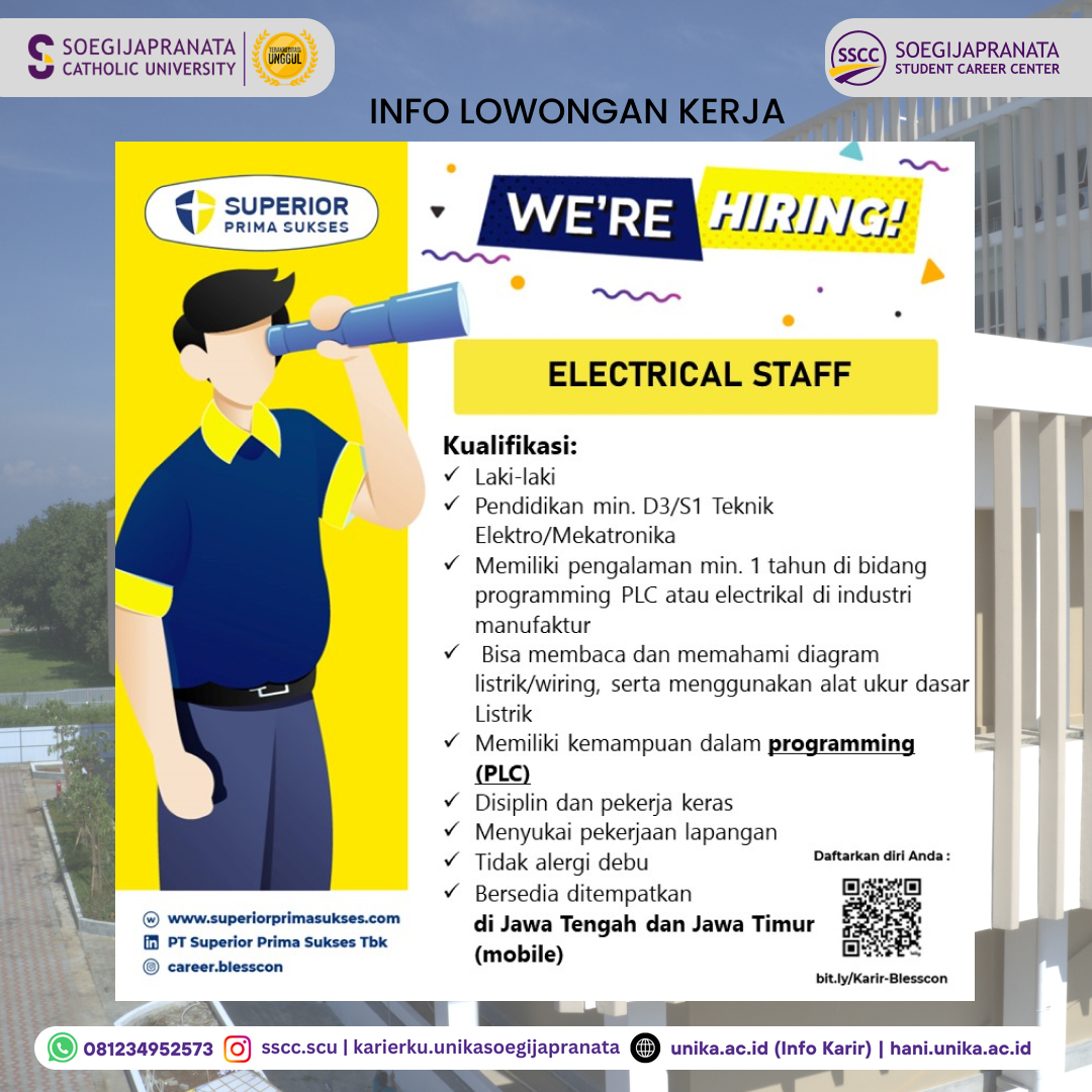 Loker Oktober 2024 – PT Superior Prima Sukses Tbk || Electrical Staff