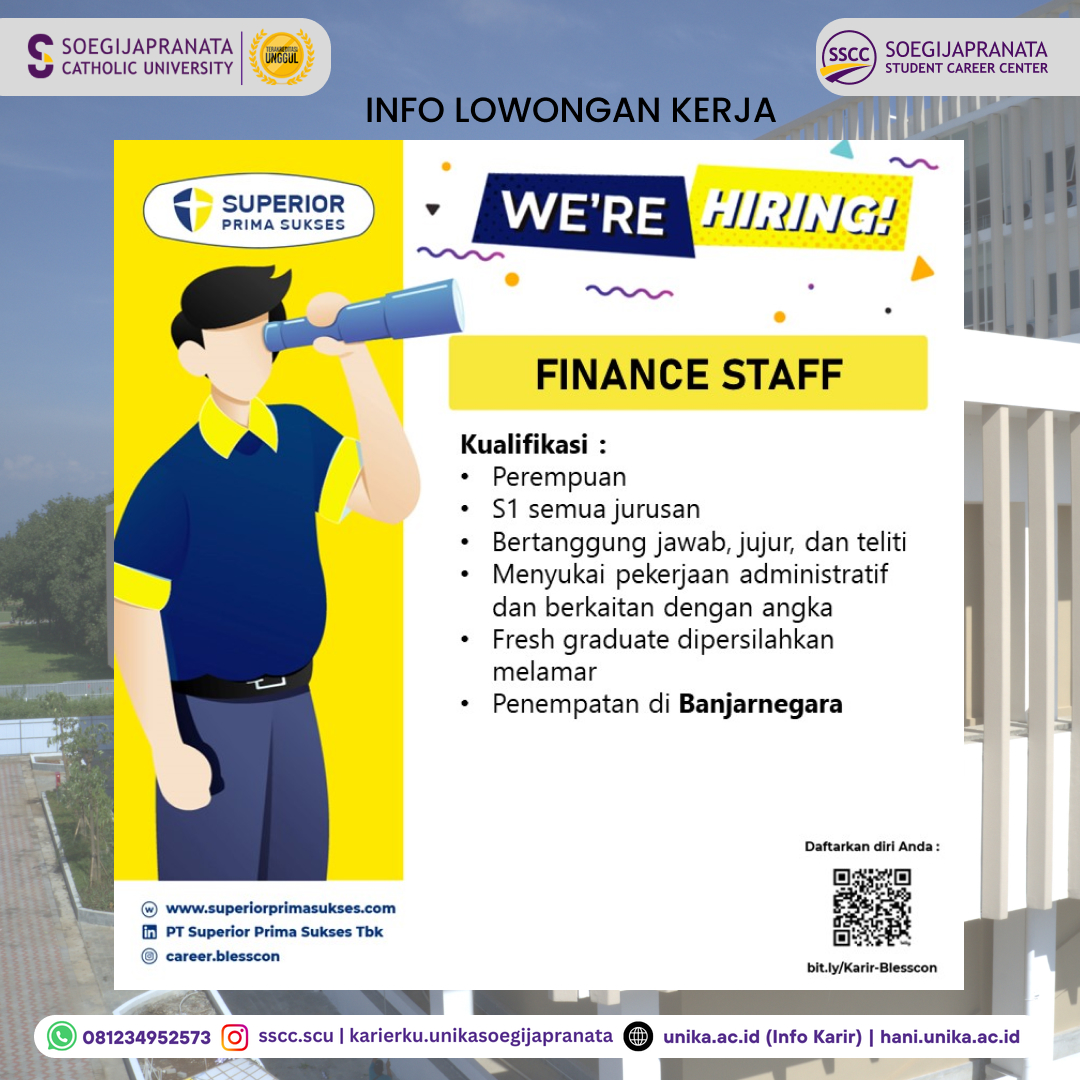 Loker Oktober 2024 – PT Superior Prima Sukses Tbk || Finance Staff