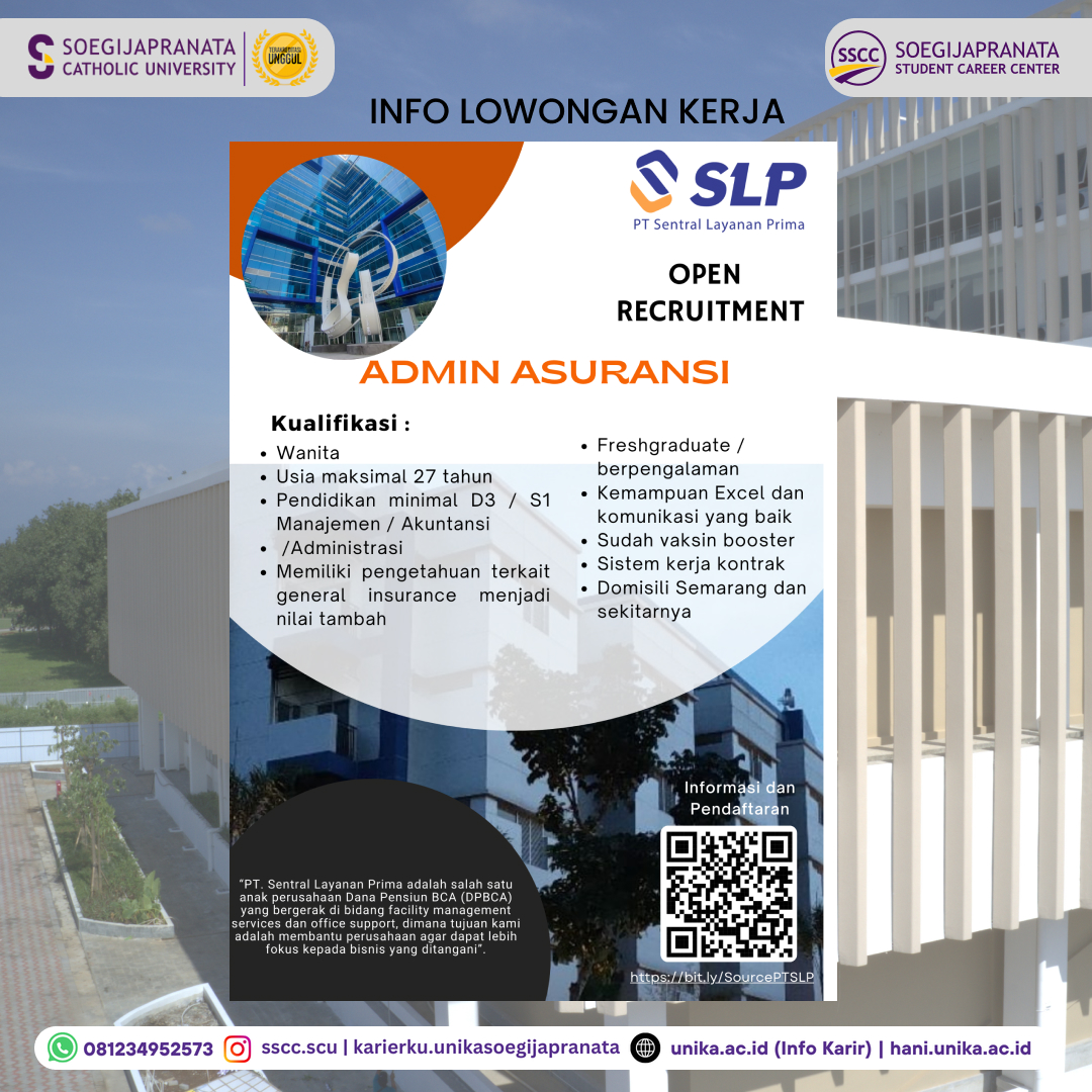 Loker Oktober 2024 – PT Sentral Layanan Prima || Admin Asuransi