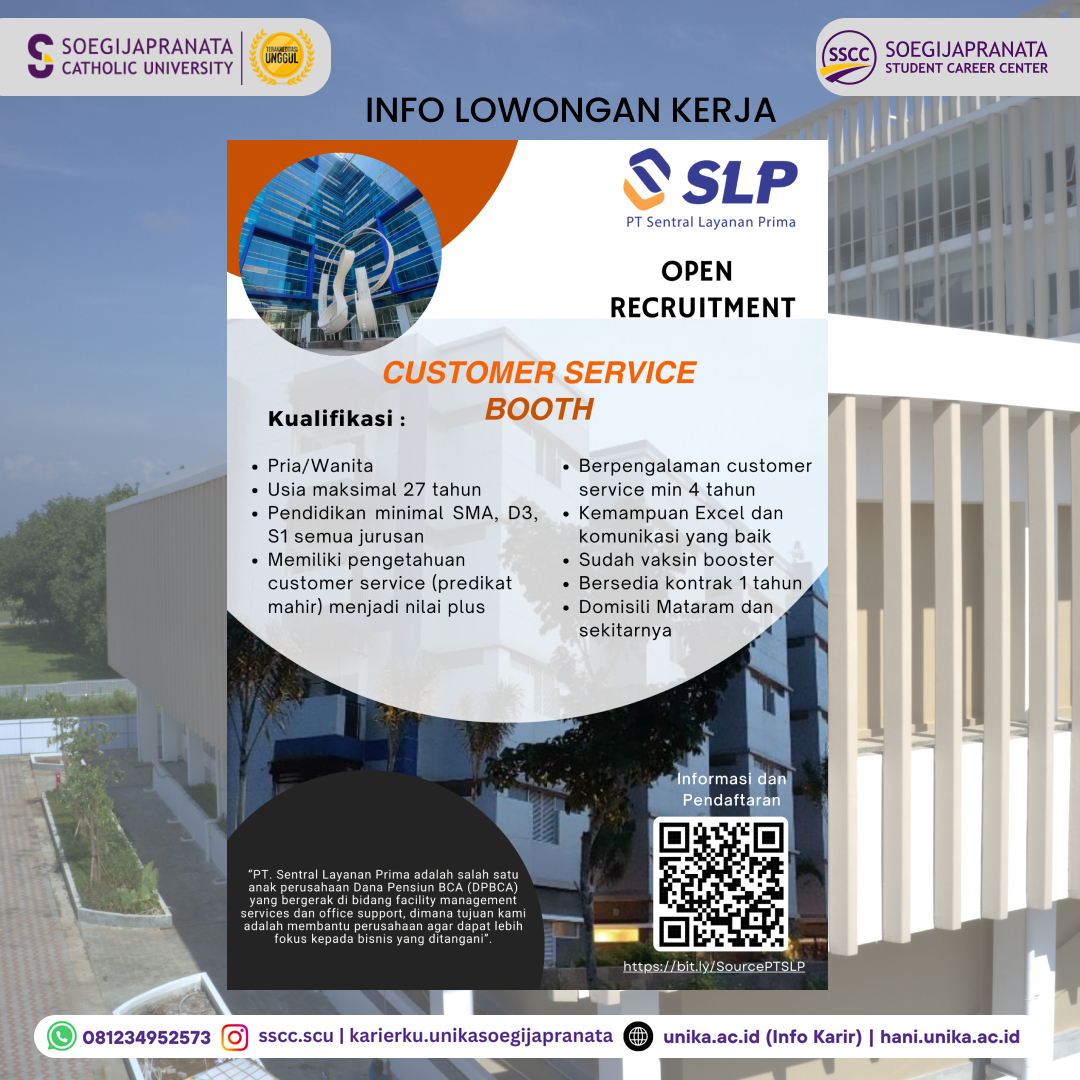 Loker Oktober 2024 – PT Sentral Layanan Prima || CS Booth