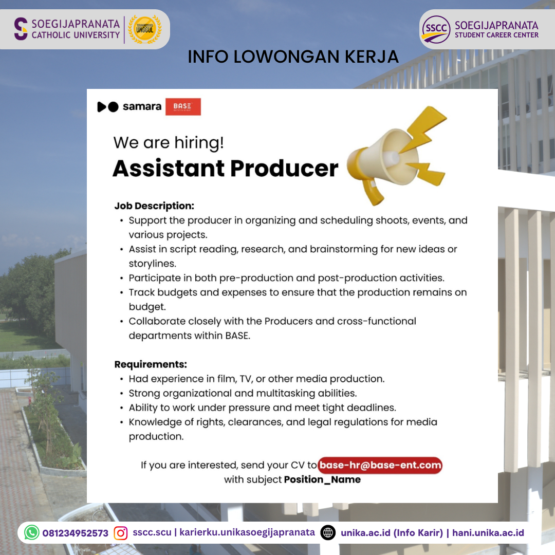 Loker Oktober 2024 – Samara Group || Assistant Producer