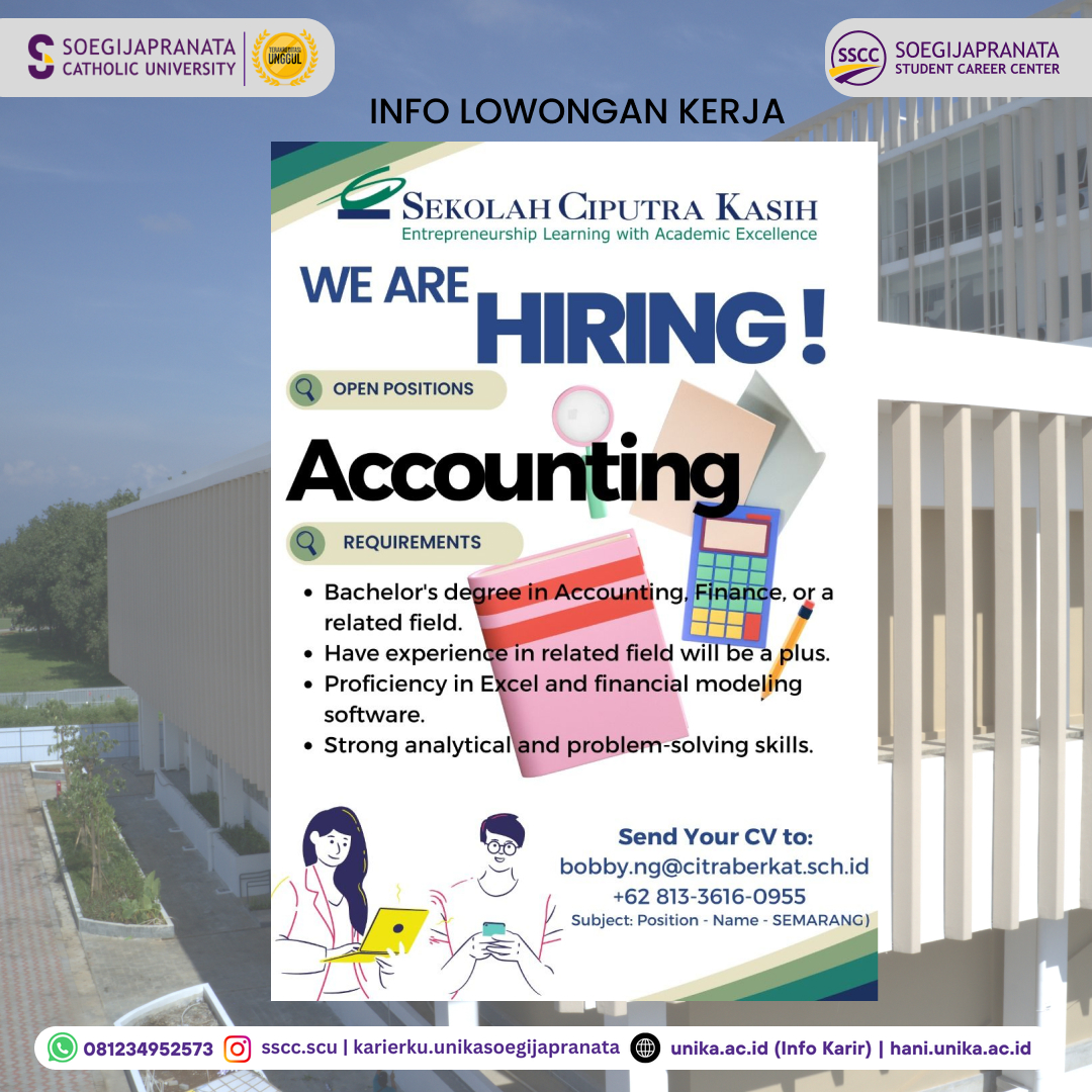 Loker Oktober 2024 – Sekolah Ciputra Kasih || Accounting