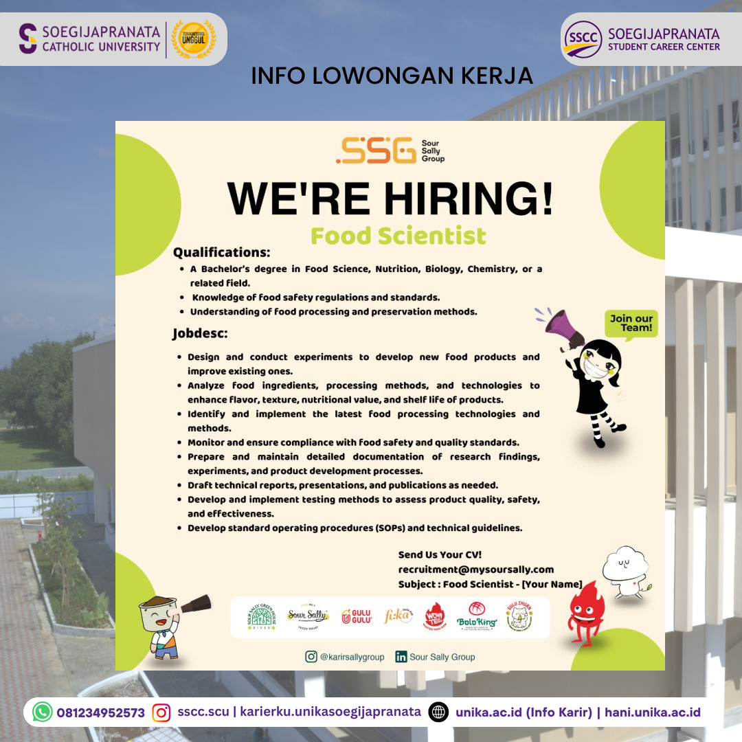 Loker Oktober 2024 – Sour Sally Group || Food Scientist