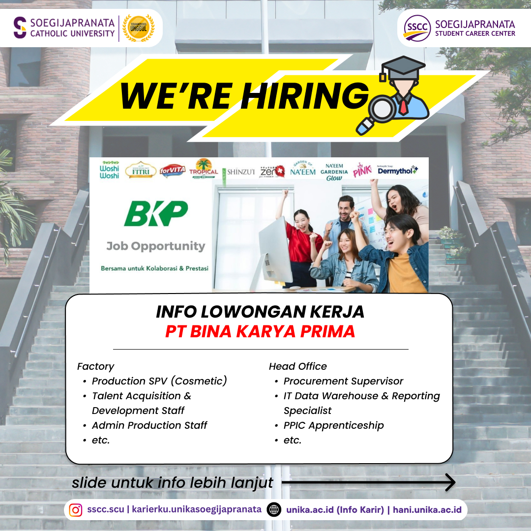 Loker November 2024 – PT Bina Karya Prima || Job Vacancy