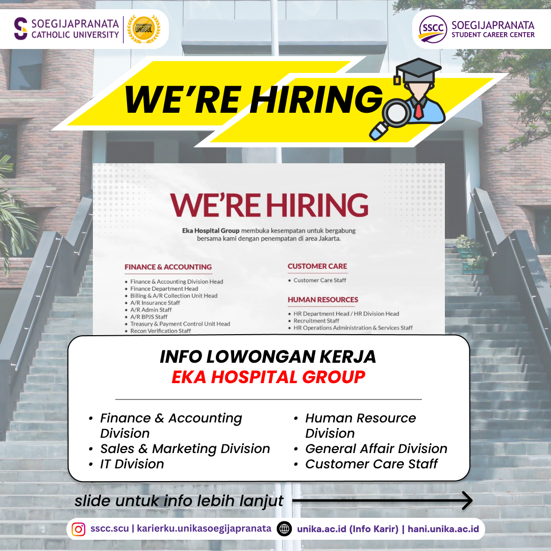 Loker November 2024 – Eka Hospital Group || Job Vacancy