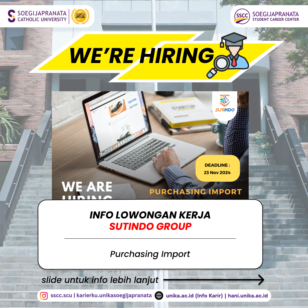 Loker November 2024 – Sutindo Group || Purchasing Import