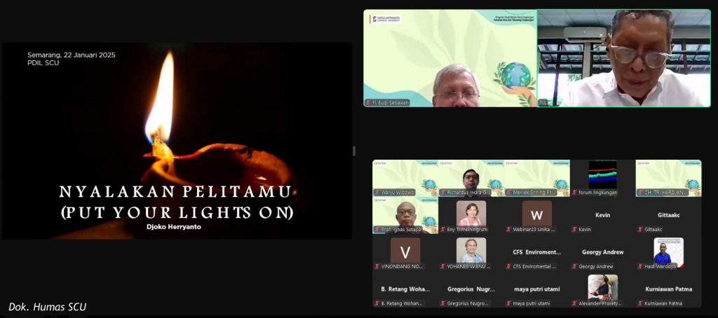 Webinar PDIL SCU Ajak Tingkatkan Kesadaran Peduli Lingkungan